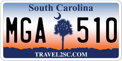 SC license plate MGA510