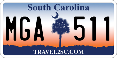SC license plate MGA511