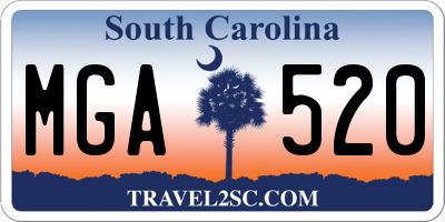 SC license plate MGA520