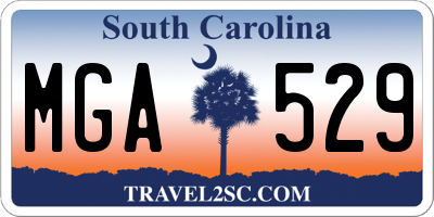 SC license plate MGA529