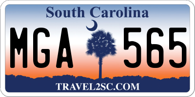 SC license plate MGA565