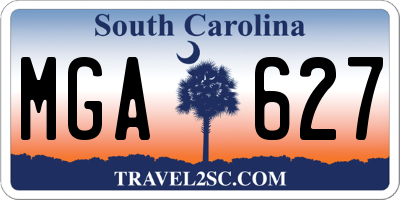 SC license plate MGA627