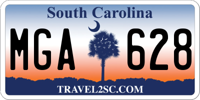 SC license plate MGA628