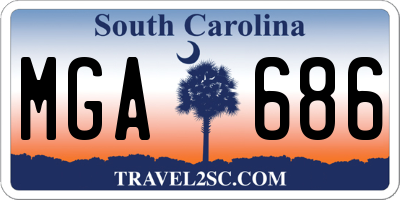 SC license plate MGA686