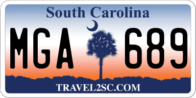 SC license plate MGA689
