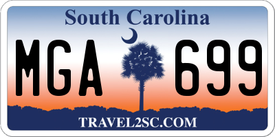 SC license plate MGA699