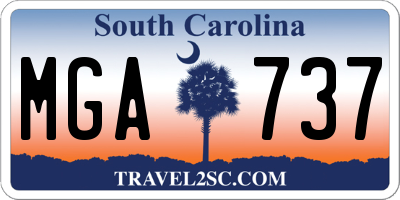 SC license plate MGA737