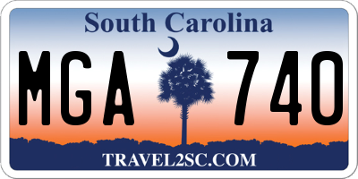 SC license plate MGA740