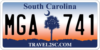 SC license plate MGA741
