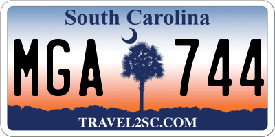 SC license plate MGA744