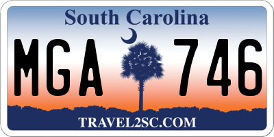 SC license plate MGA746