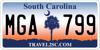 SC license plate MGA799