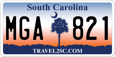 SC license plate MGA821
