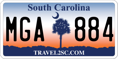 SC license plate MGA884