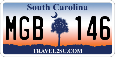 SC license plate MGB146