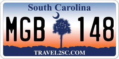 SC license plate MGB148