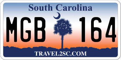 SC license plate MGB164