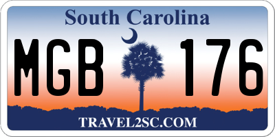 SC license plate MGB176