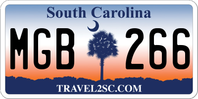 SC license plate MGB266