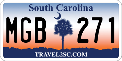 SC license plate MGB271