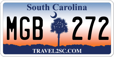 SC license plate MGB272