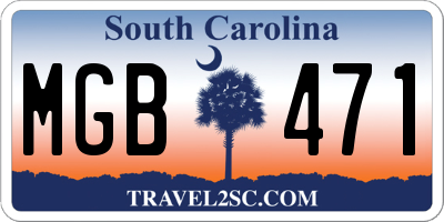 SC license plate MGB471