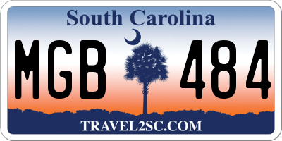 SC license plate MGB484