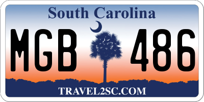 SC license plate MGB486