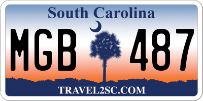 SC license plate MGB487