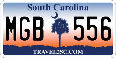 SC license plate MGB556