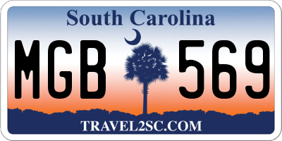 SC license plate MGB569