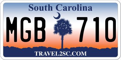 SC license plate MGB710