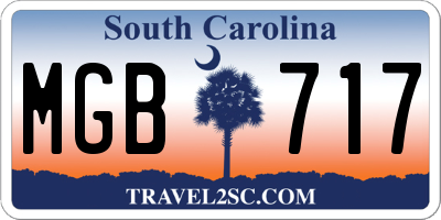 SC license plate MGB717