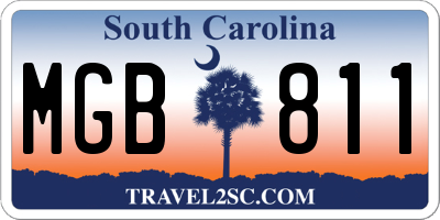 SC license plate MGB811