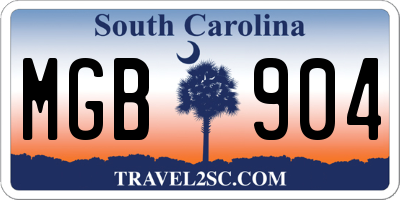 SC license plate MGB904