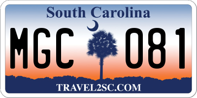 SC license plate MGC081