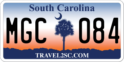 SC license plate MGC084