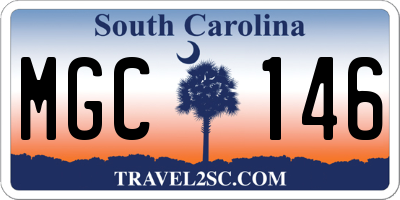 SC license plate MGC146