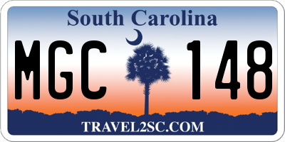 SC license plate MGC148
