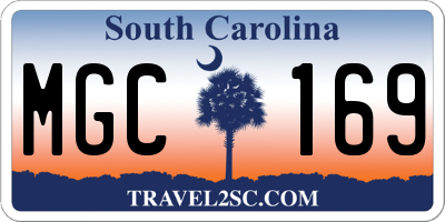 SC license plate MGC169