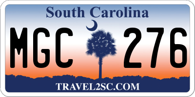 SC license plate MGC276