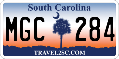 SC license plate MGC284