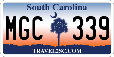 SC license plate MGC339