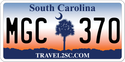 SC license plate MGC370