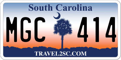 SC license plate MGC414