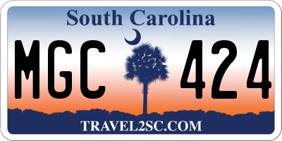 SC license plate MGC424