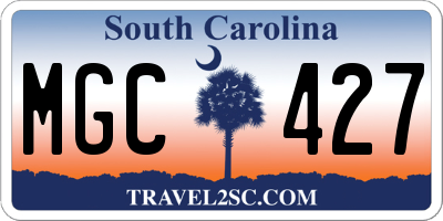 SC license plate MGC427