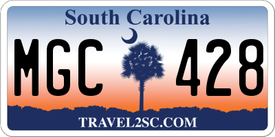 SC license plate MGC428