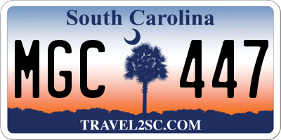 SC license plate MGC447