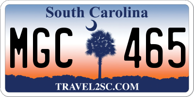 SC license plate MGC465
